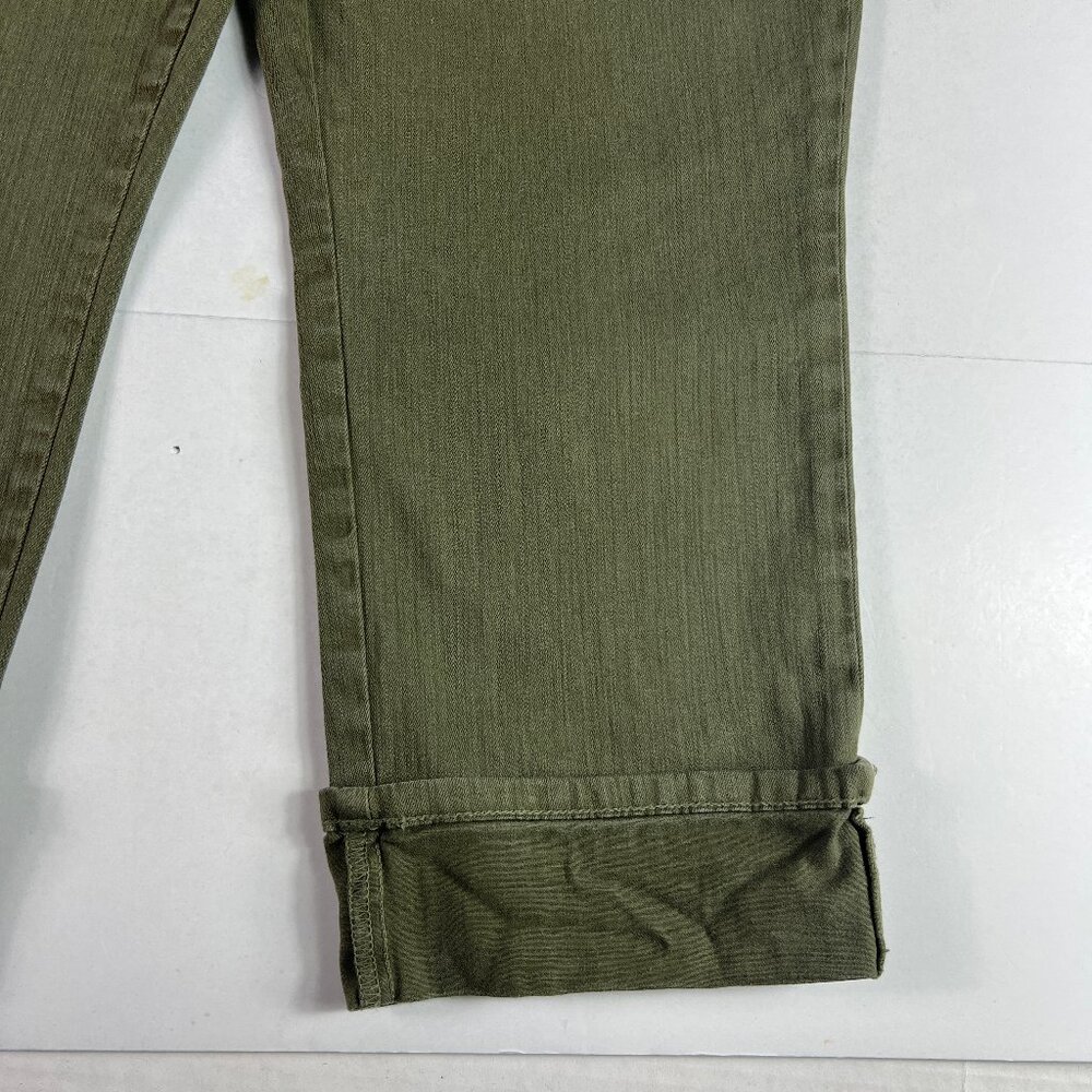Not Your Daughters Jeans Women's 36x22* Dayla Wide Cuff Capri Green Denim Tag 14 - Picture 5 of 16